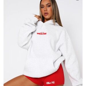 White Fox Grey Hoodie